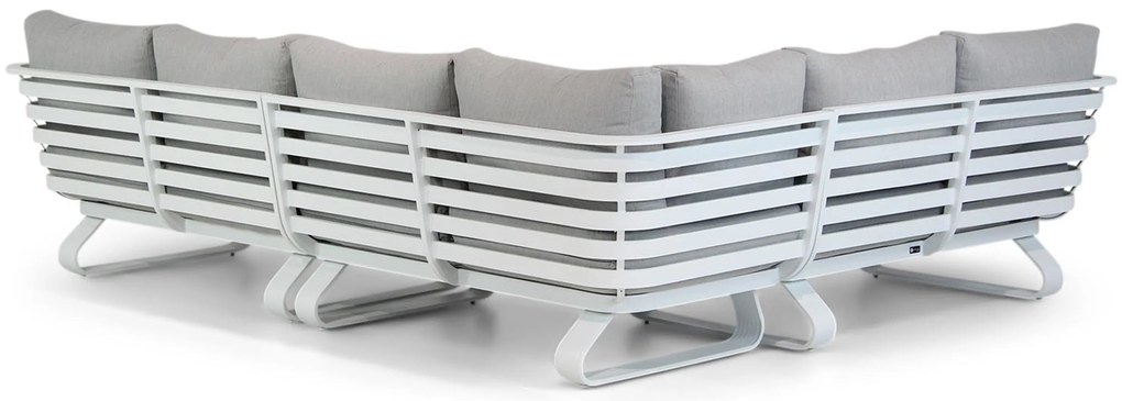 Hoek loungeset 5 personen Aluminium Wit Lifestyle Garden Furniture Santika Sovita