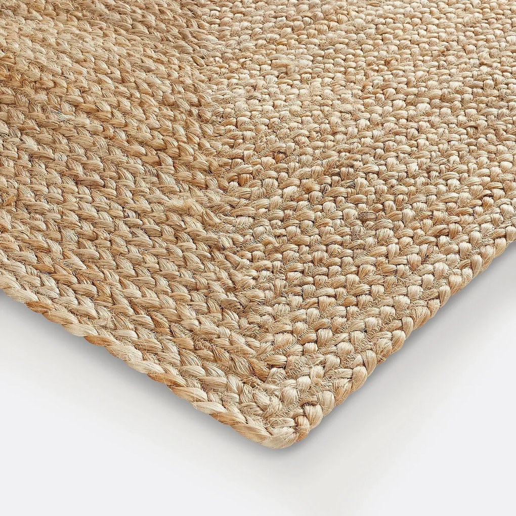 Rechthoekig vloerkleed in jute Aftas