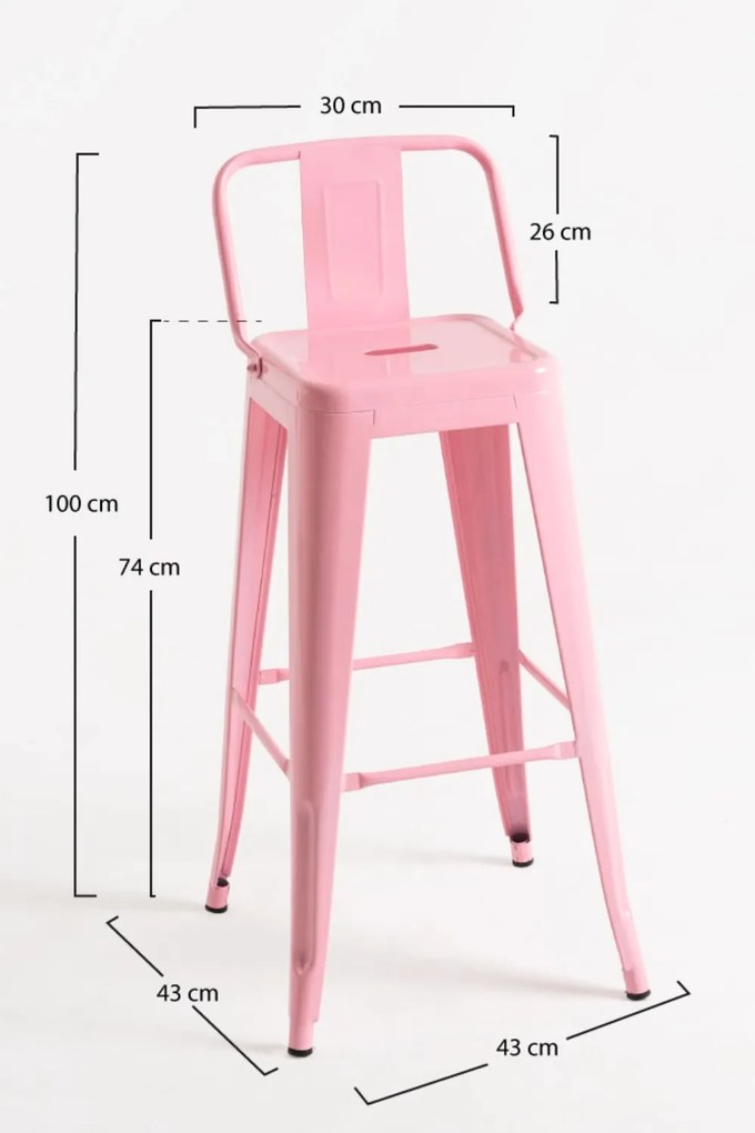 Set 4 Krukken Torix Rugleuning