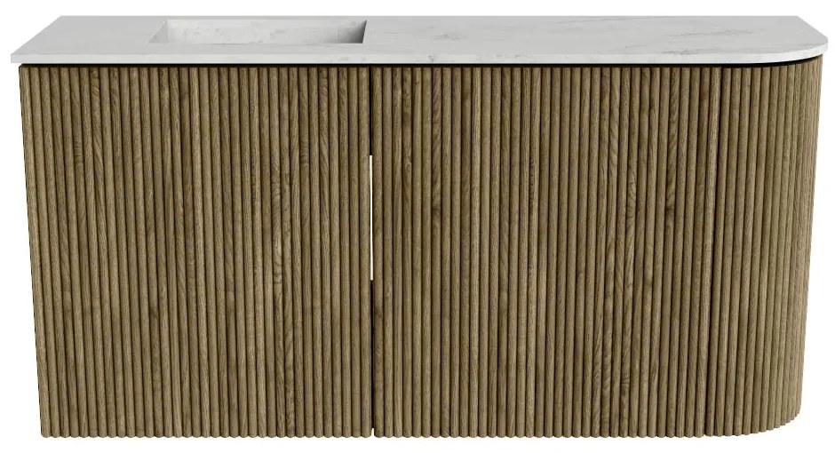 Mondiaz Joya DLux 80cm toiletmeubel ronding rechts dusk met wastafel faye links zonder kraangat opalo
