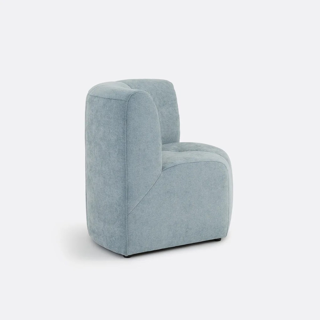 1-zits modulaire hoektafel fauteuil van fijn chenille, ANETA