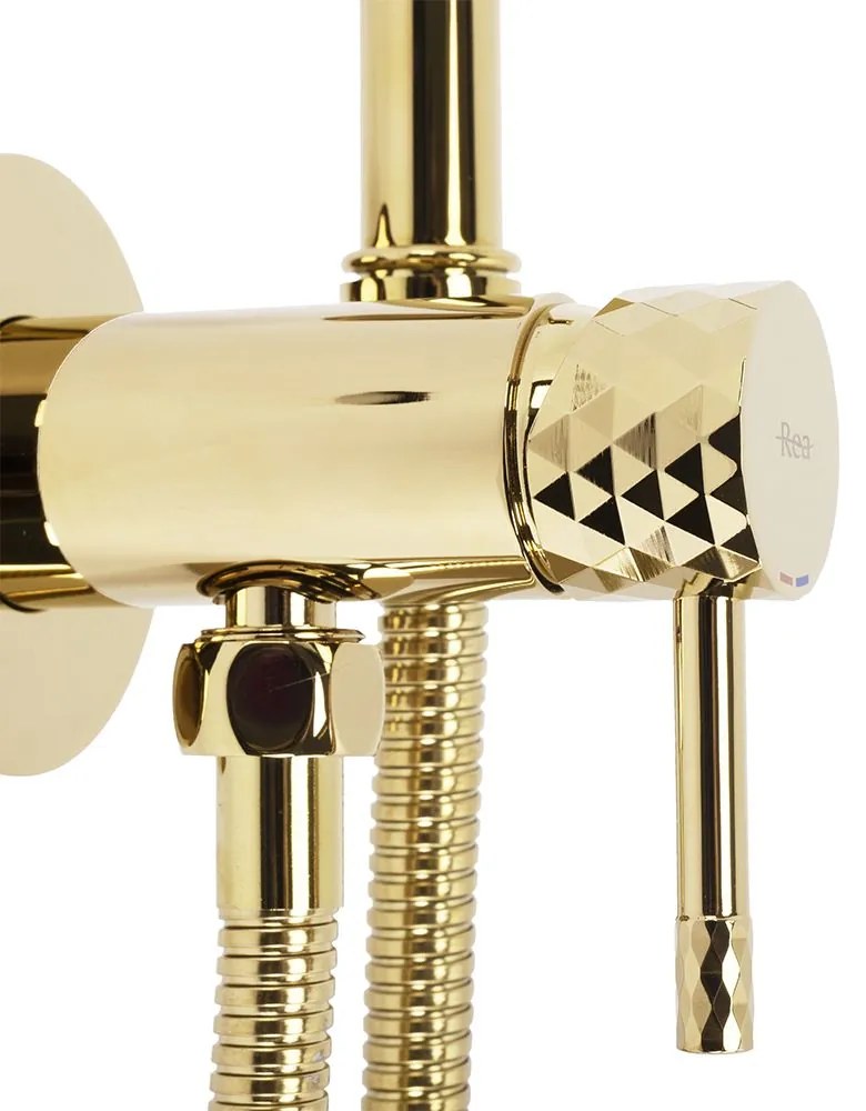 Inbouw Bidetmengkraan Rea Lungo Loop Diamond Gold
