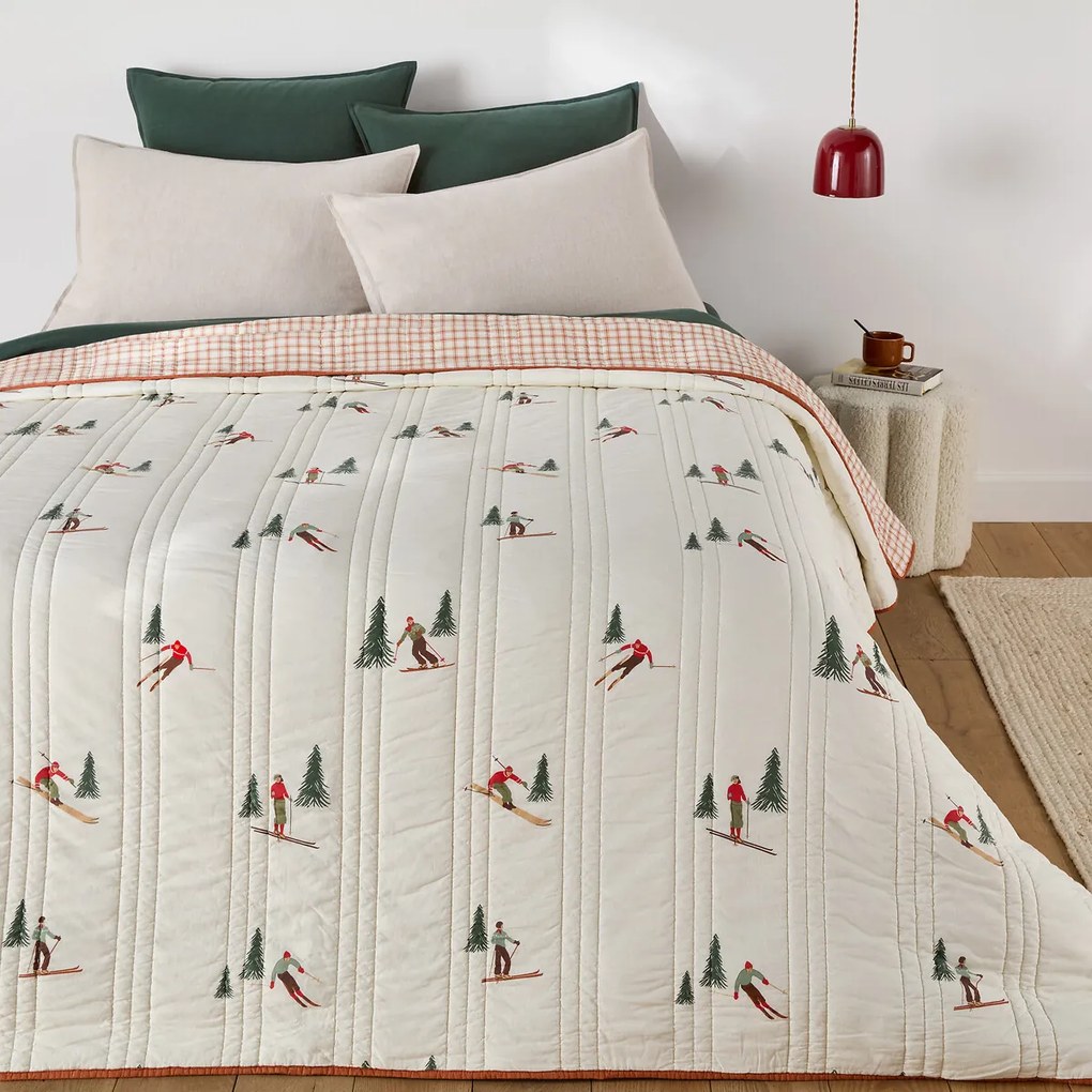 Gewatteerd bedsprei, van katoen, ALPES