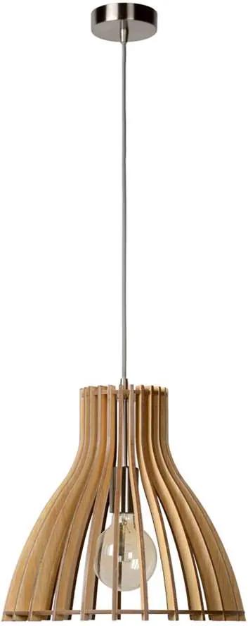 Lucide hanglamp Bounde - Ø35 cm - licht hout - Leen Bakker