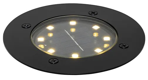 Moderne grondspot zwart incl. LED IP65 Solar - Terry