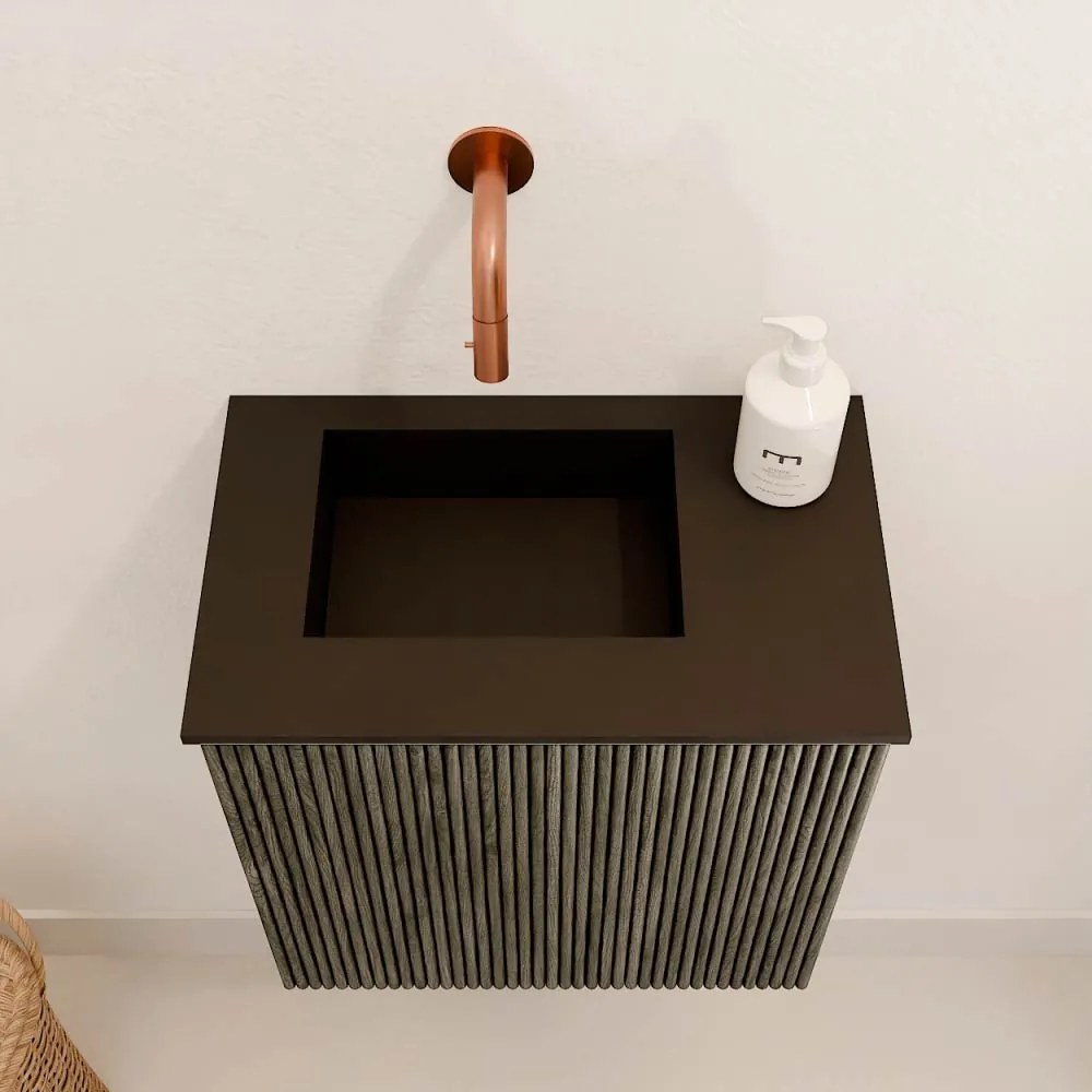 Mondiaz Joya 40cm toiletmeubel shadow met wastafel faye links zonder kraangat urban