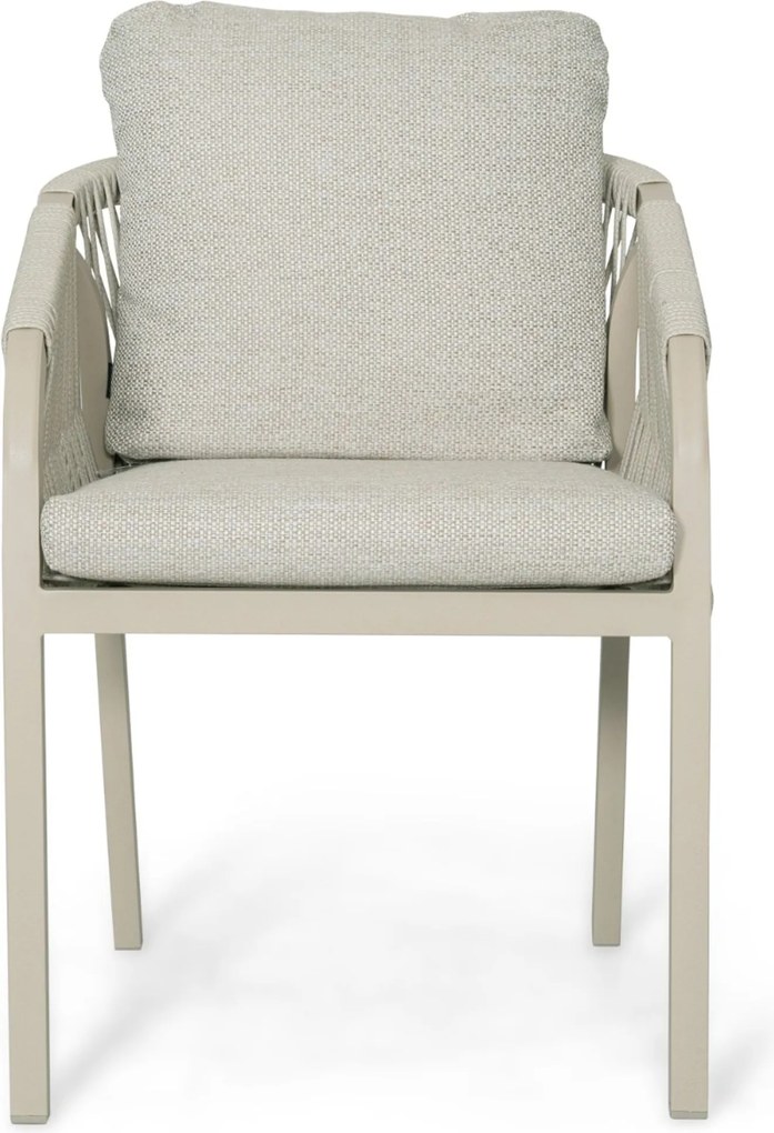Tuinset Ronde Tuintafel 6 personen 150 cm Rope Taupe Lifestyle Garden Furniture Biagio/Xento
