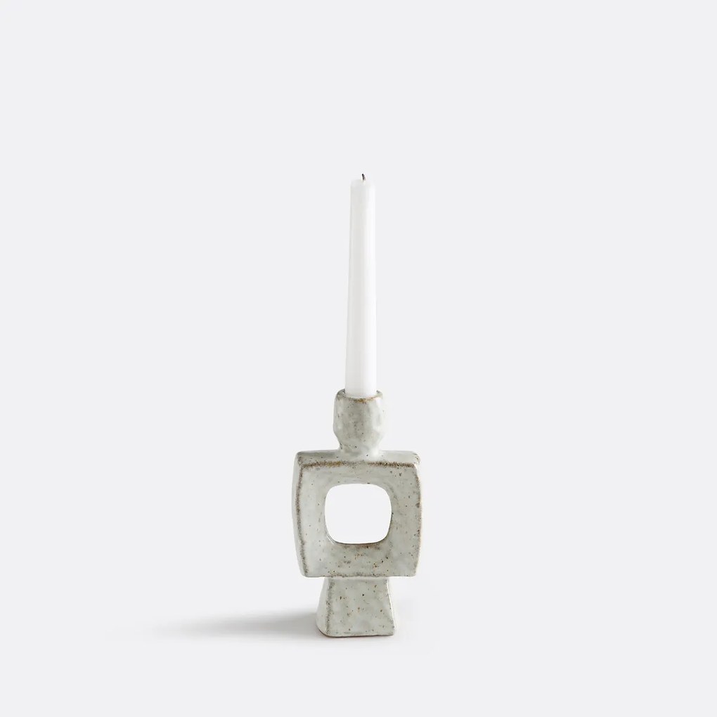 Organische kandelaar van keramiek, hoogte 16,5 cm, CERAL