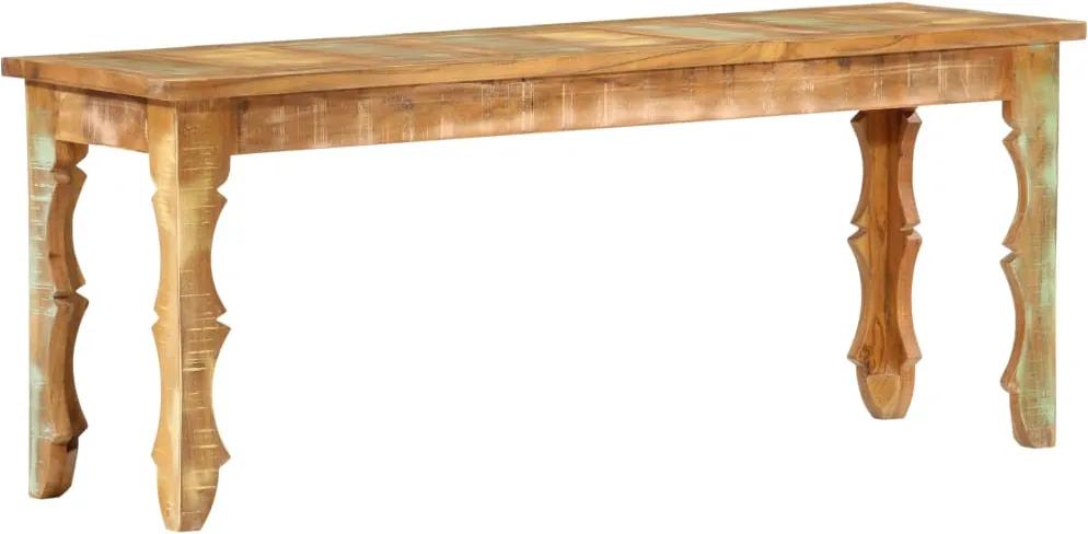 Bankje 110x35x45 cm massief gerecycled hout
