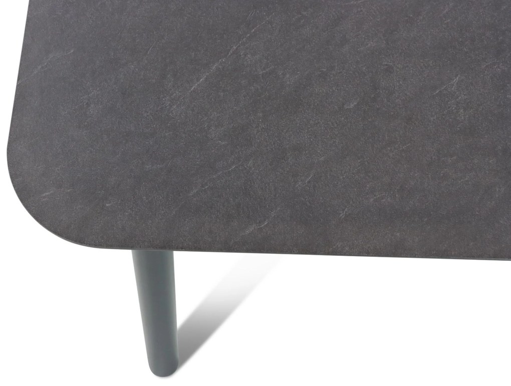 Dining Tuintafel rechthoekig 160 x 90 cm Aluminium/Ceramic glass Grijs Tavano