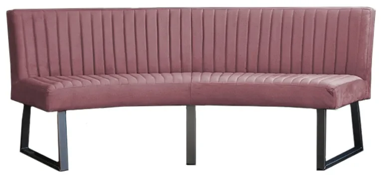 Eetkamerbank - Hengelo - stof Element roze 10 - geschikt voor ovale tafel 200 cm