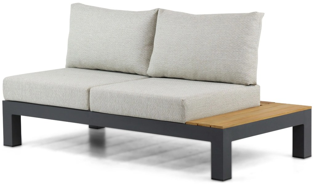 Loungeset 6 personen Aluminium/Teak Grijs Lifestyle Garden Furniture Vittoria