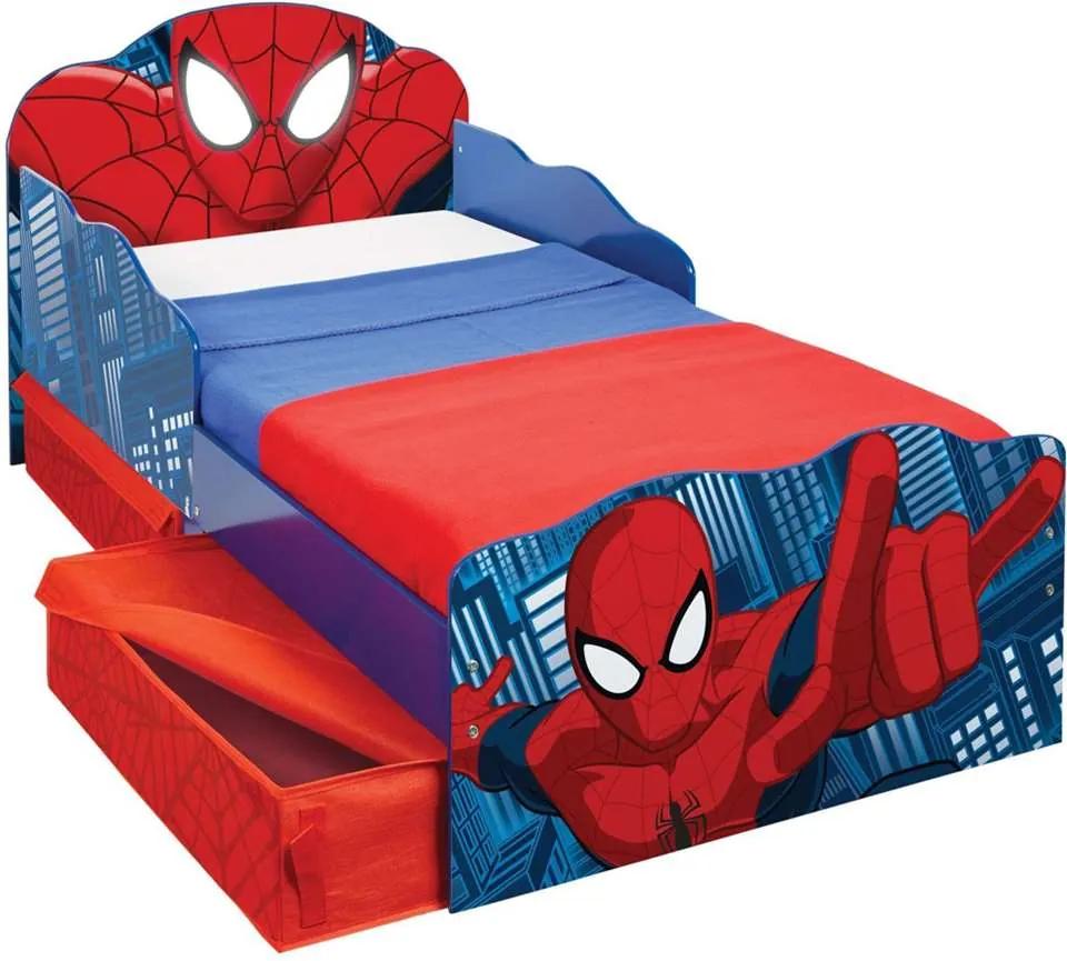 Bed Spiderman - rood/blauw - 142x77x64 cm - Leen Bakker