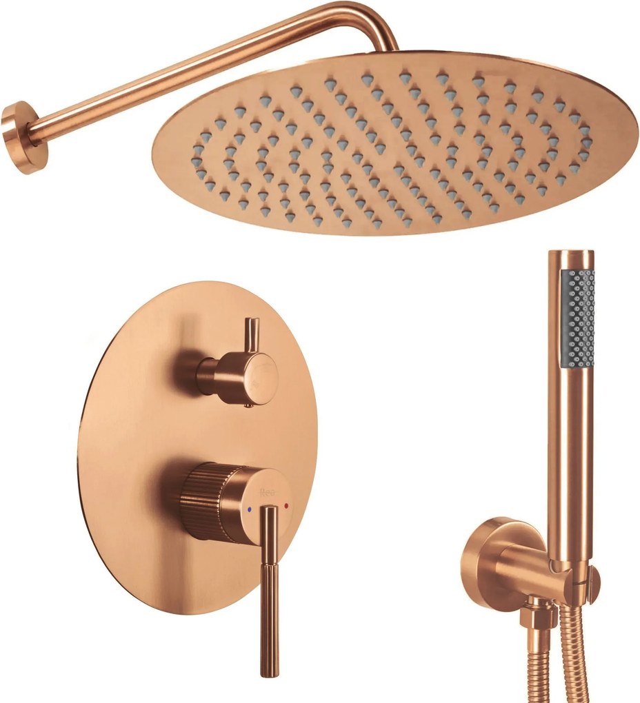 Inbouw regendoucheset Rea Argon Brush Copper  + BOX
