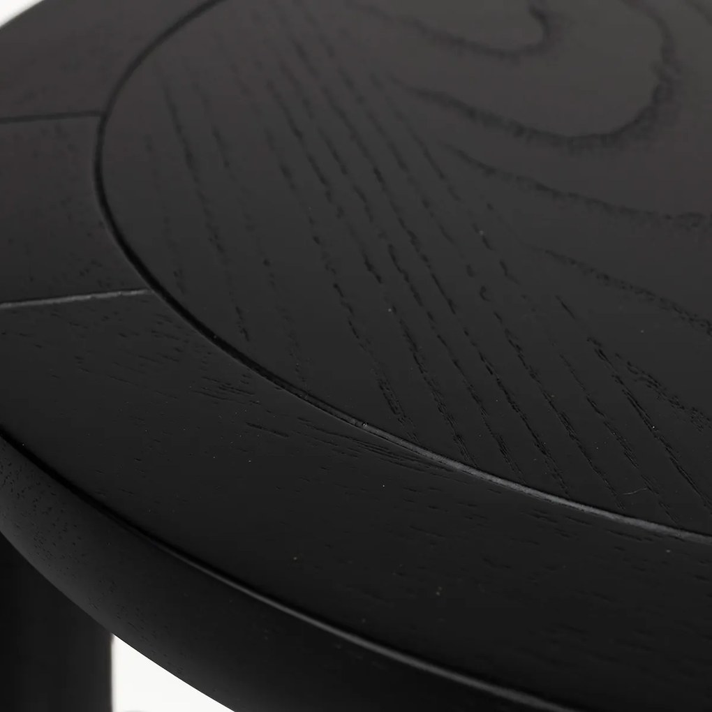Zuiver Storm Ronde Bijzettafel Zwart - 35 X 35cm.