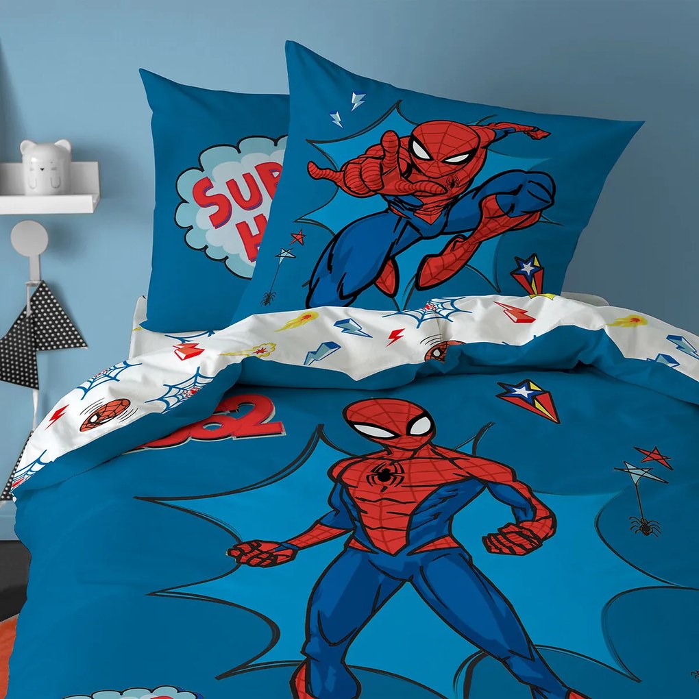 Bedset voor kinderen, katoen, vierkant kussensloop