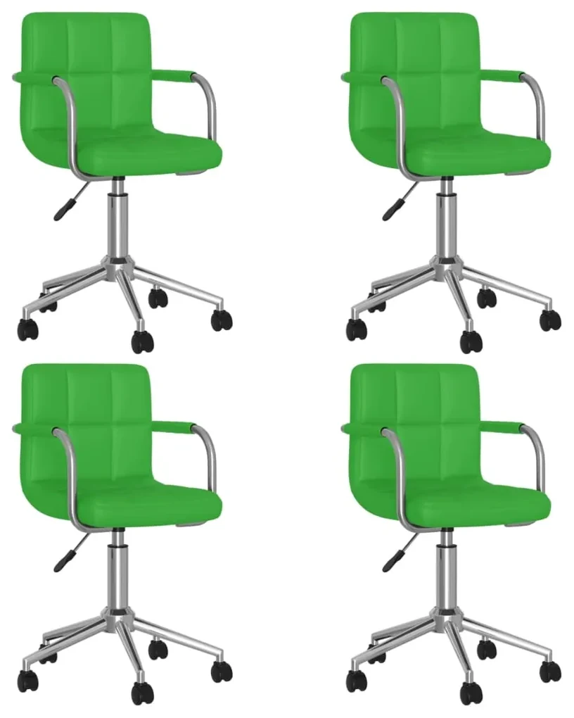 vidaXL Eetkamerstoelen draaibaar 4 st kunstleer groen