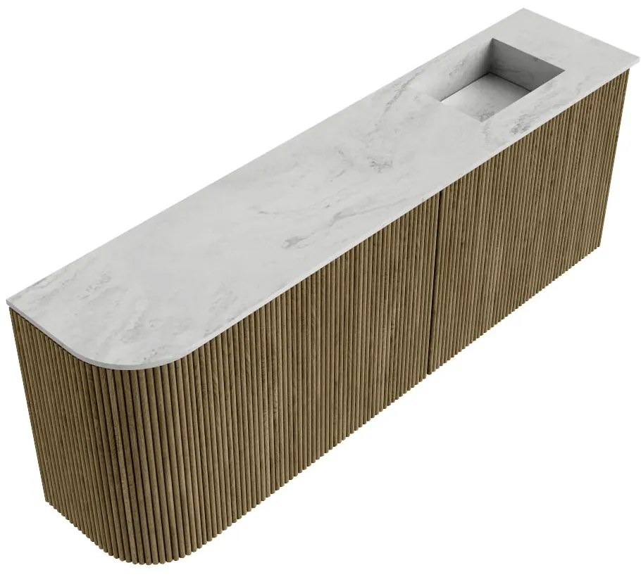 Mondiaz Joya DLux 110cm toiletmeubel ronding links dusk met wastafel faye rechts 1 kraangat opalo