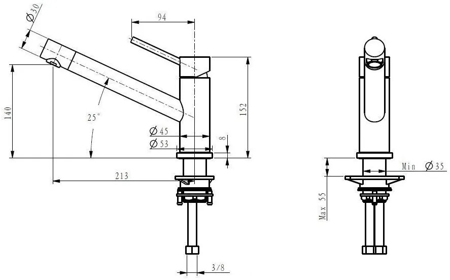 Best Design RVS keukenkraan Andra