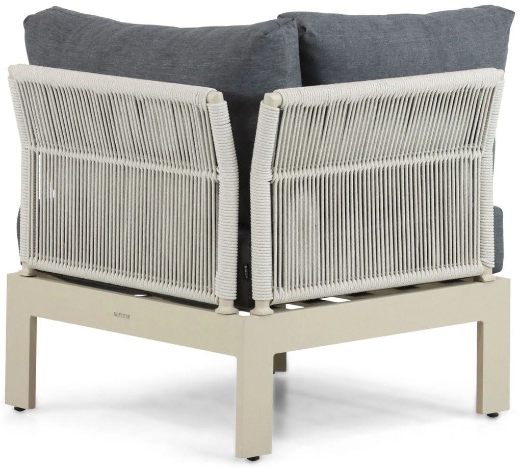 Hoek loungeset 6 personen Aluminium Taupe Lifestyle Garden Furniture Lorenzo