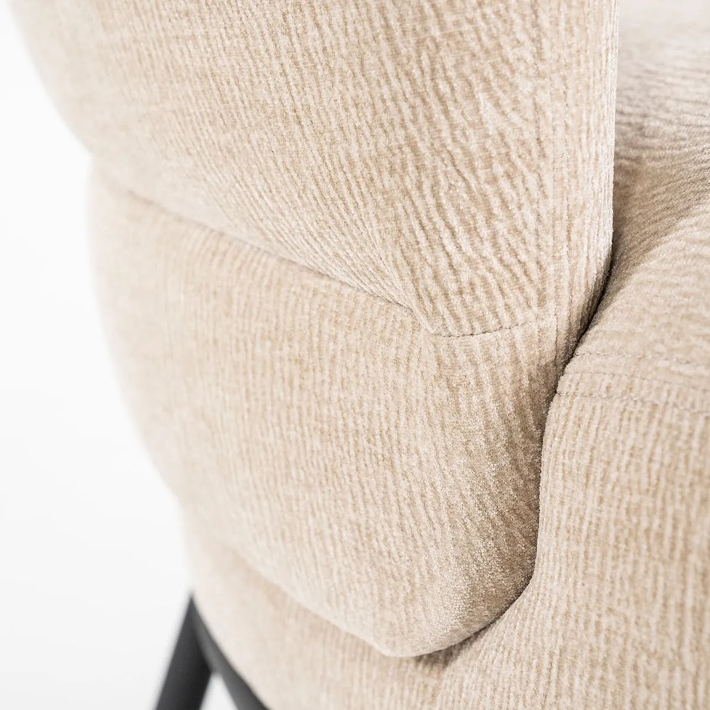 Zachte Fauteuil Taupe Met Ronde Rug