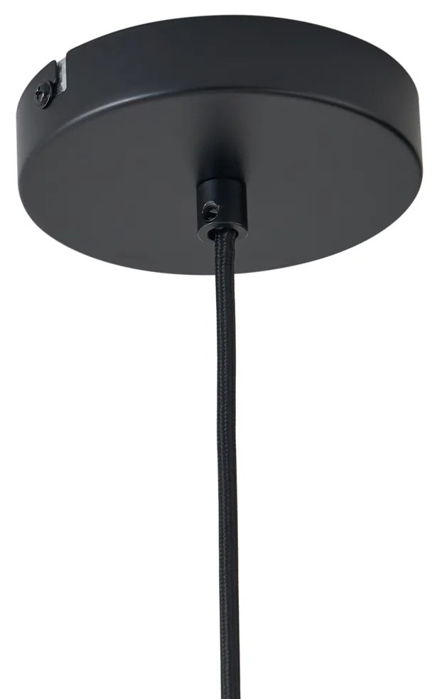 Retro hanglamp zwart met groen glas - Denise