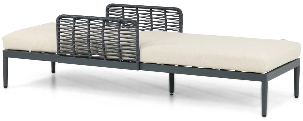 Coco Ibiza Ligbed Aluminium/wicker Grijs