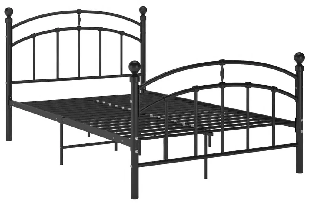 vidaXL Bedframe metaal zwart 120x200 cm