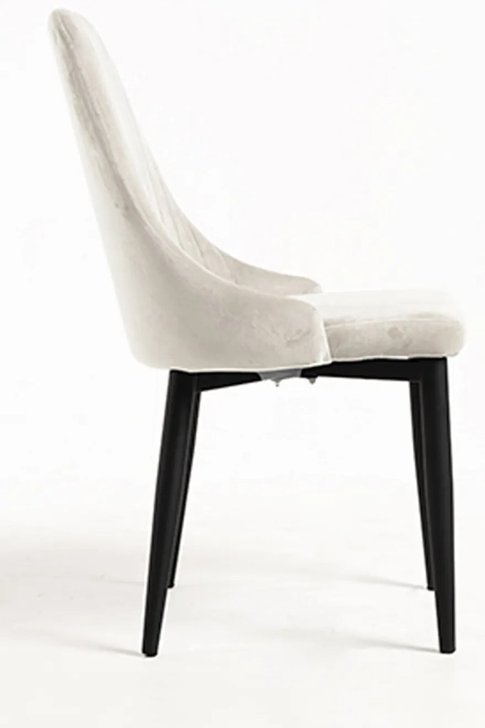 Set 4 Kan Fluwelen Stoelen