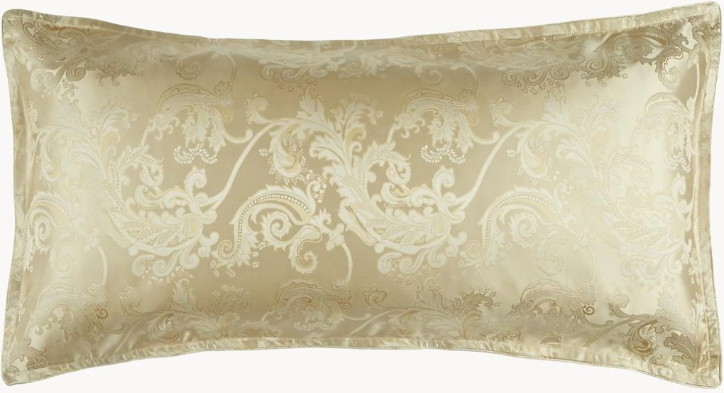 Zijde-satijnen kussenhoes Jacquard Gold van premium moerbeizijde 6A, 26 momme