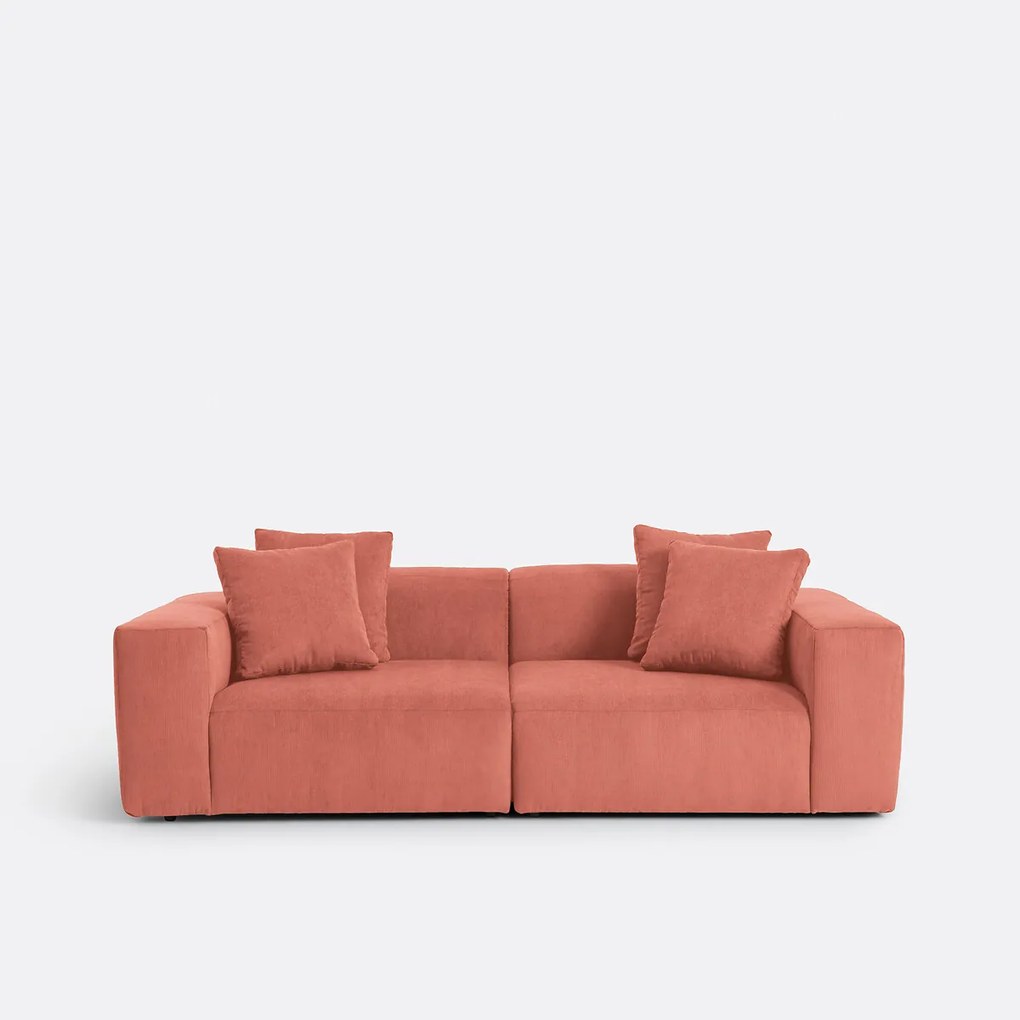 3-zitsbank van fijn ribfluweel, LIORA