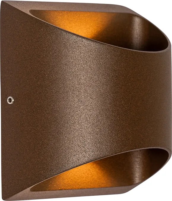 Moderne buiten wandlamp roestbruin incl. LED 2-lichts IP54 - Mal