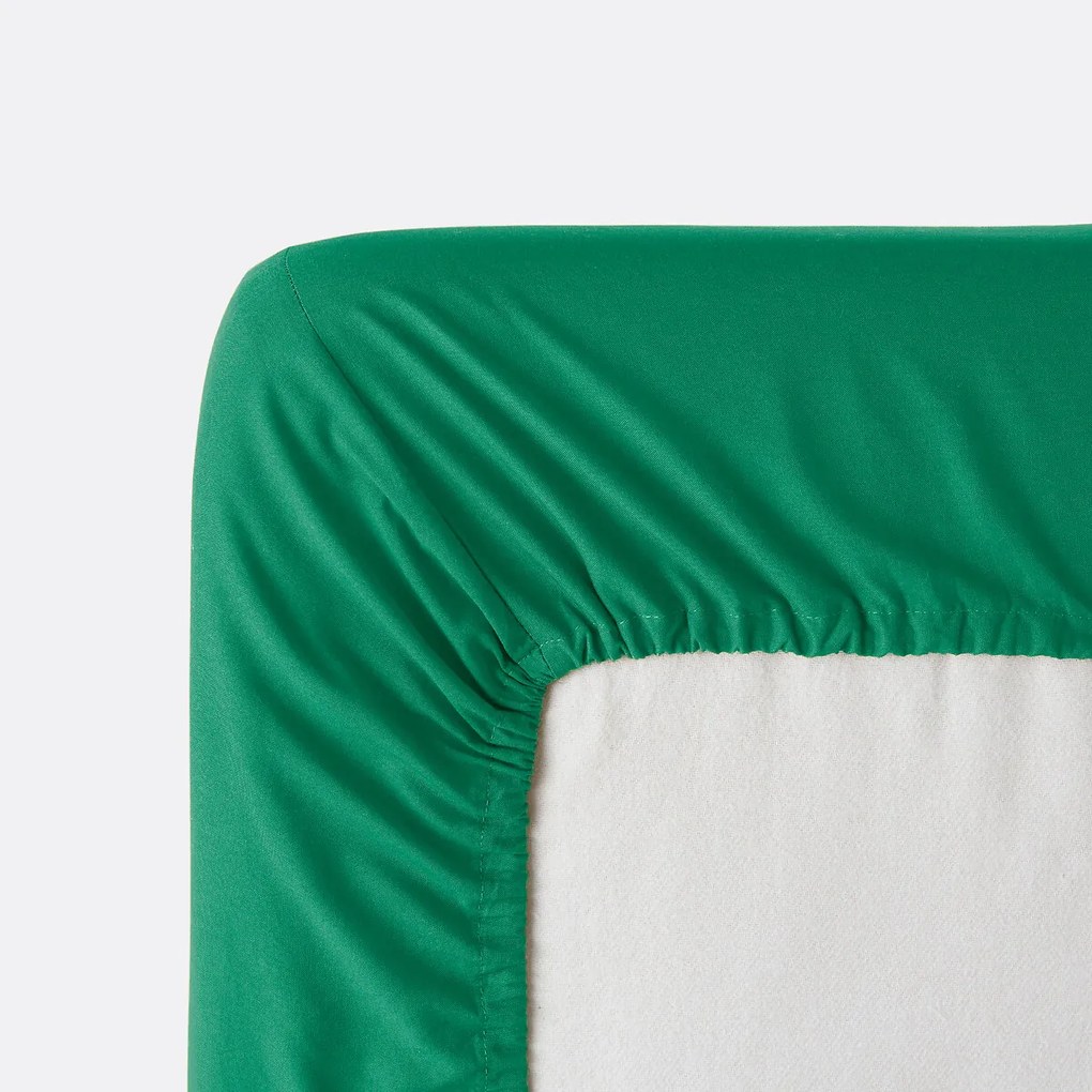 Effen hoeslaken in gewassen katoen, omslag 30 cm, Scenario