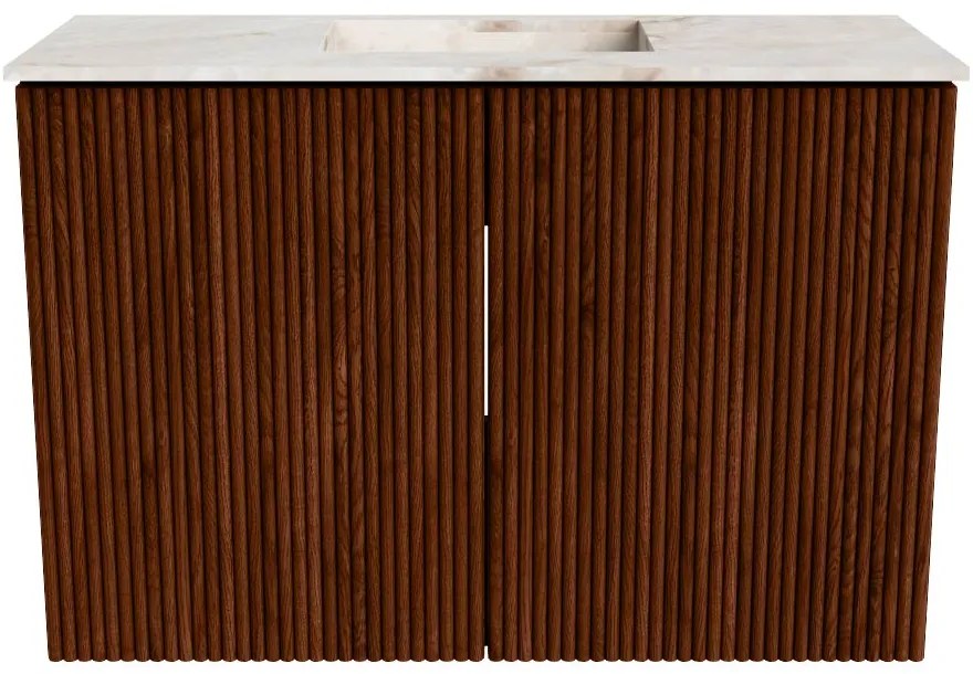 Mondiaz Joya DLux 60cm toiletmeubel ruby met wastafel faye midden 1 kraangat frappe
