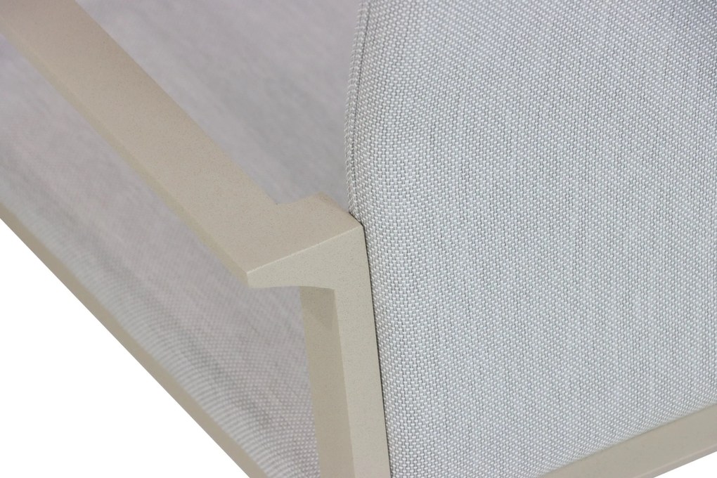 Tuinset 6 personen 240 cm Aluminium/textileen Taupe Lifestyle Garden Furniture Rome/Weave