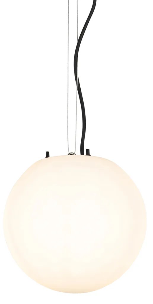 Moderne buiten hanglamp wit 25 cm IP44 - Nura Modern E27 IP44 Buitenverlichting bol / globe / rond