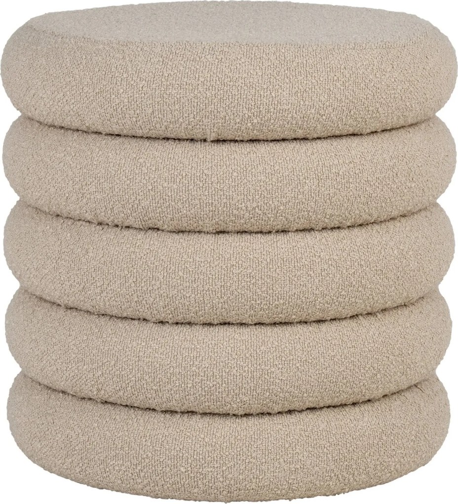 Brooklyn Opbergpoef Bouclé - Beige