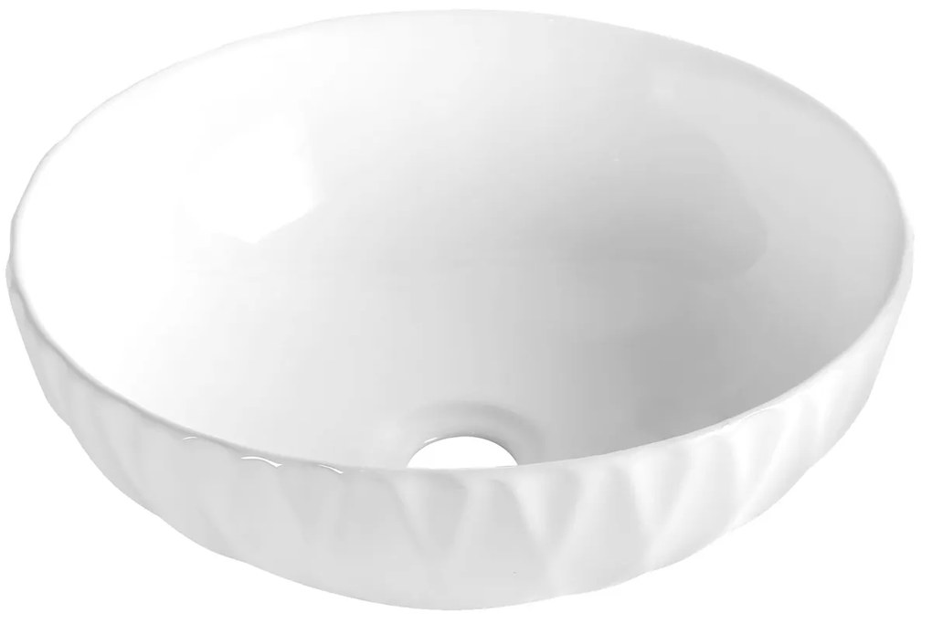 Kerra KR33 waskom rond glans wit 40x40x13cm