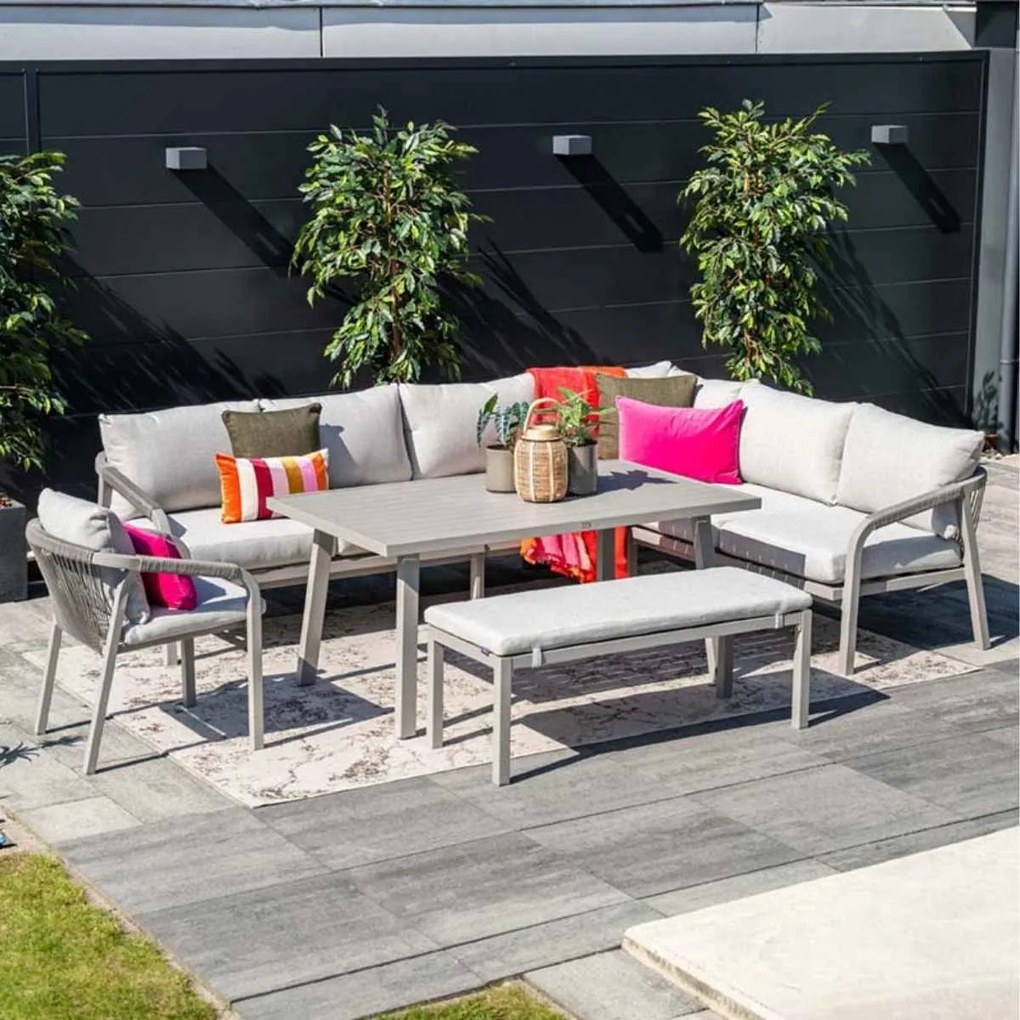 Garden Impressions Tarera lounge dining set 6-delig incl stoel - taupe