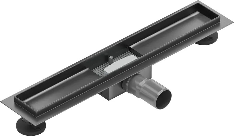 Mexen Flat behuizing voor lijnafvoer 50 cm, geborsteld wapen grijs - 1E15050