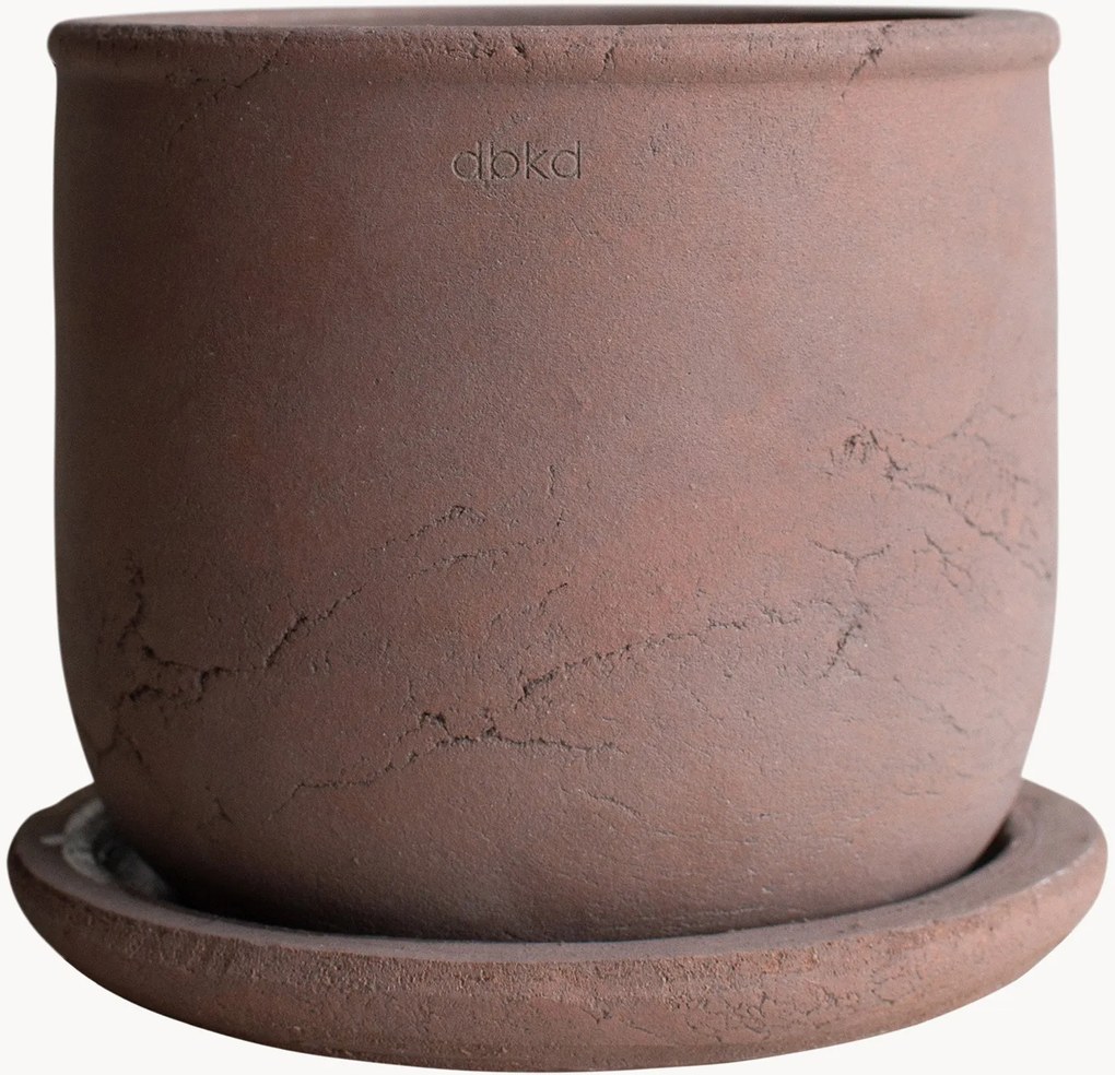 Outdoor bloempot Terra van terracotta, H 18 cm