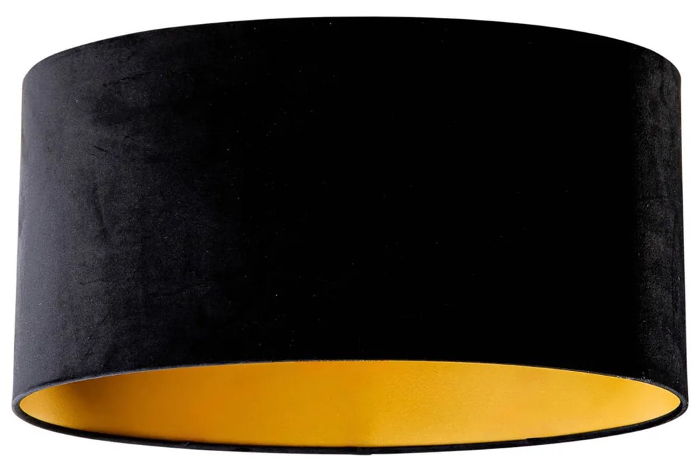 Velours lampenkamp zwart ovaal 50/33/25