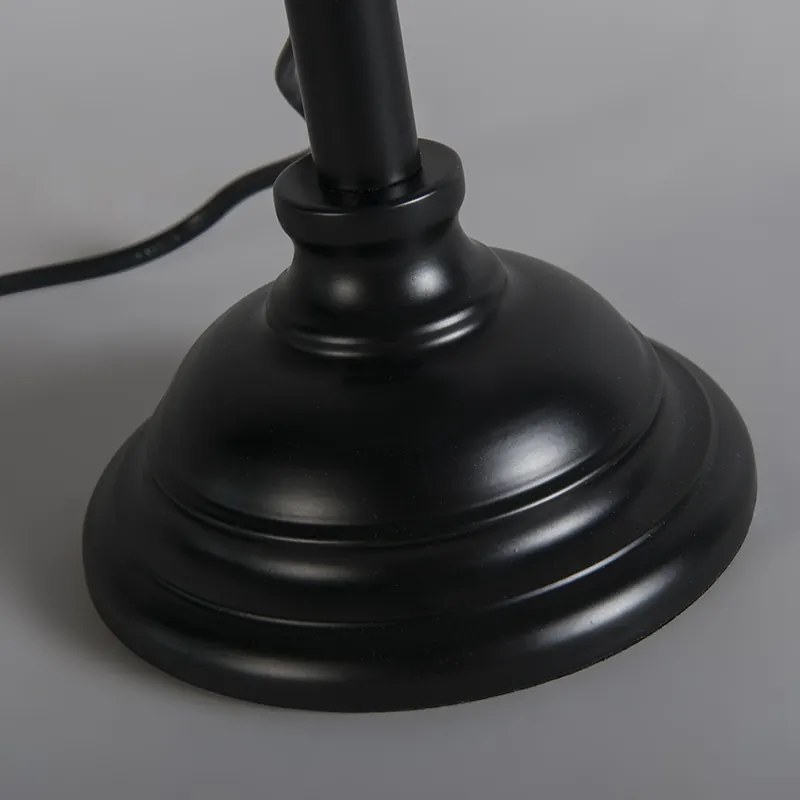 Klassieke tafellamp zwart verstelbaar zonder kap - Accia