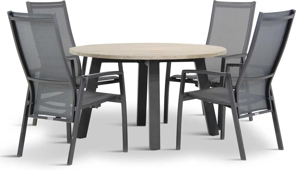 Lifestyle Lancaster/Derby 130 cm rond dining tuinset 5-delig