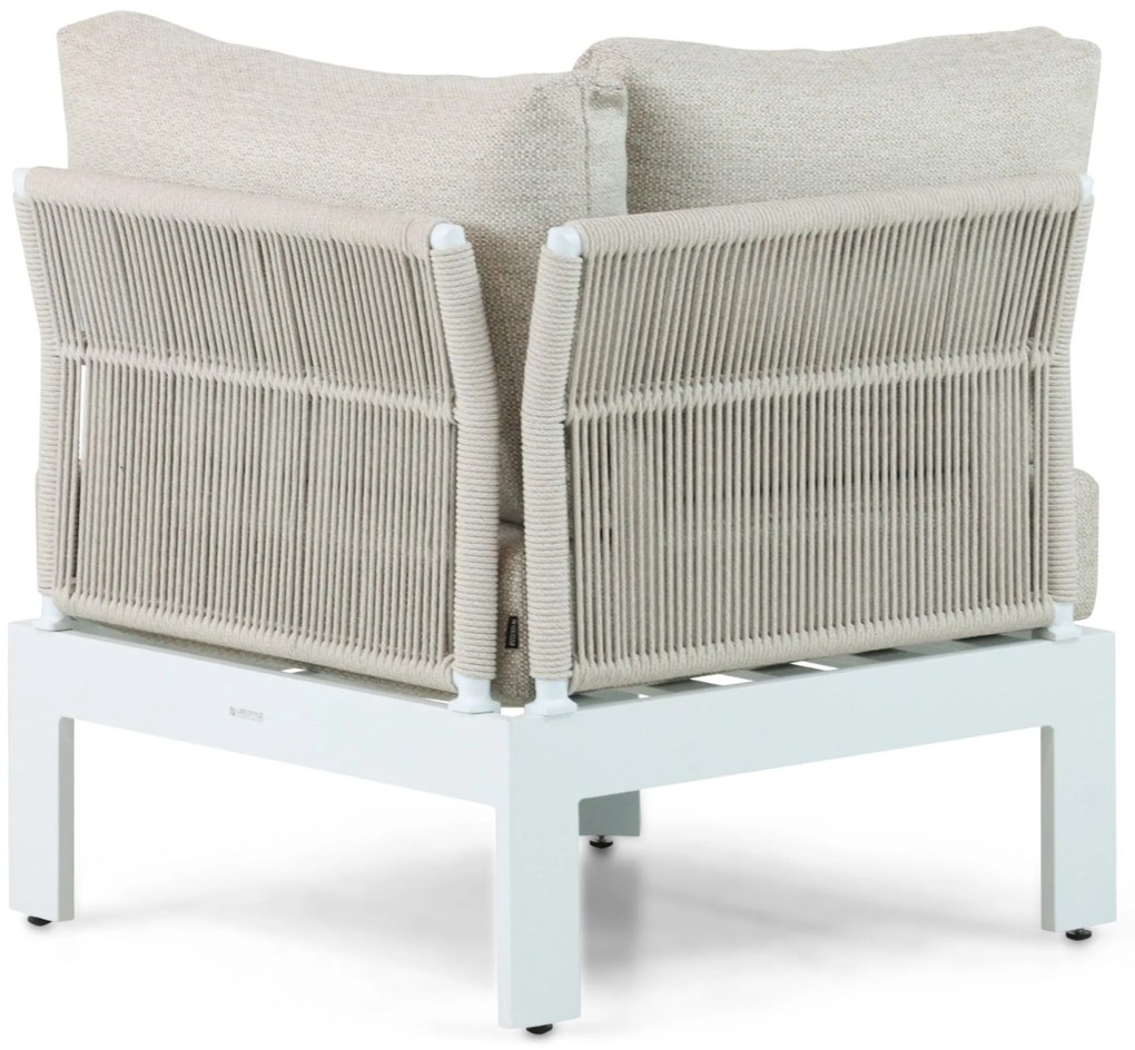 Hoek loungeset 6 personen Aluminium Wit  Lifestyle Garden Furniture Lorenzo