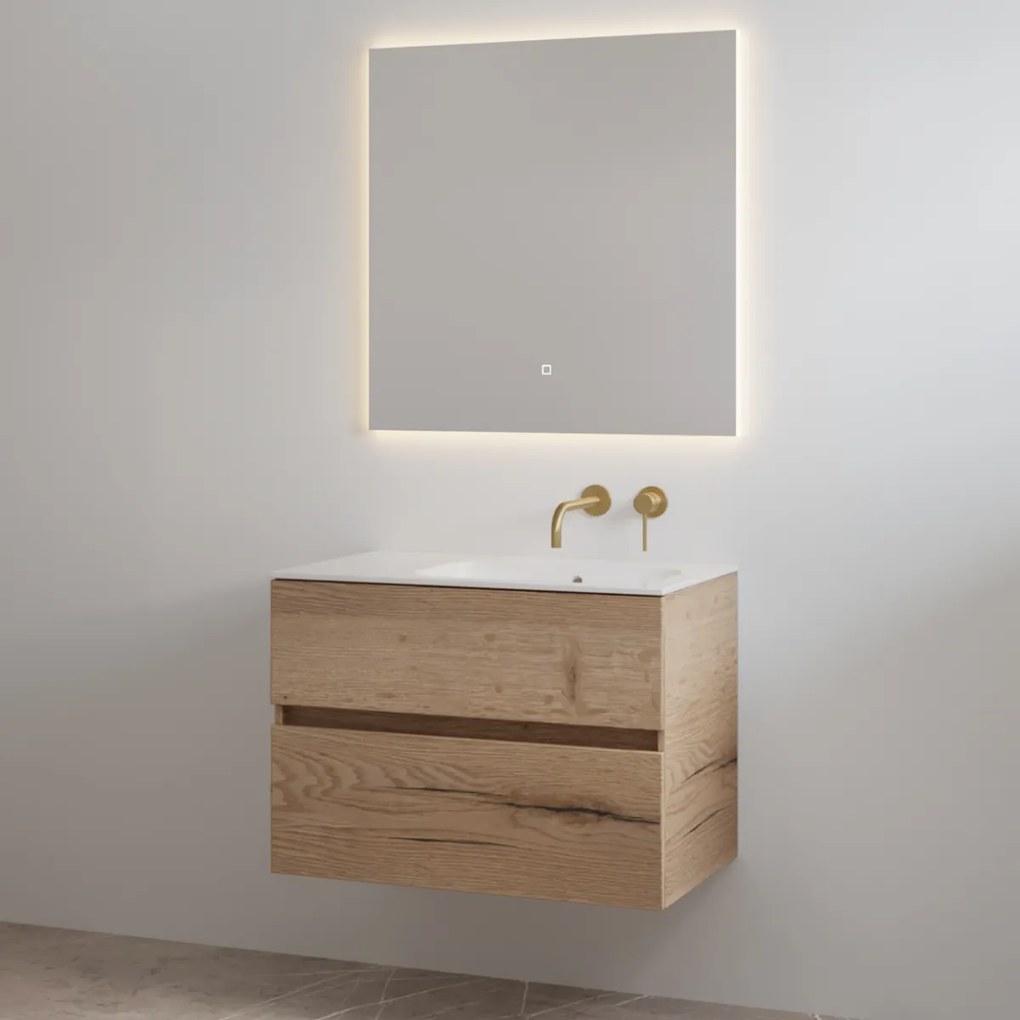 Best Design Splash badkamermeubel 80cm zonder kraangat eiken