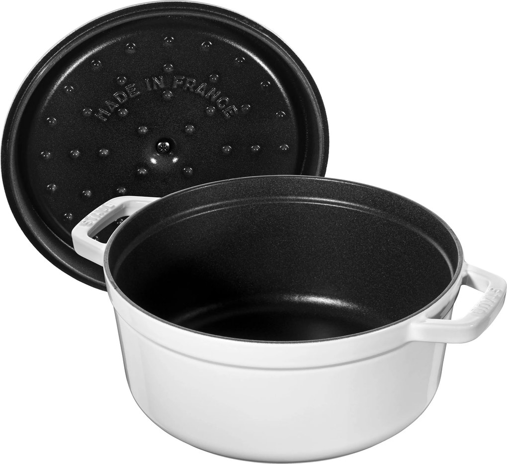 Staub La Cocotte Cocotte 28 cm / 6,75 l, Rond, Puur wit - La Cocotte - Staub