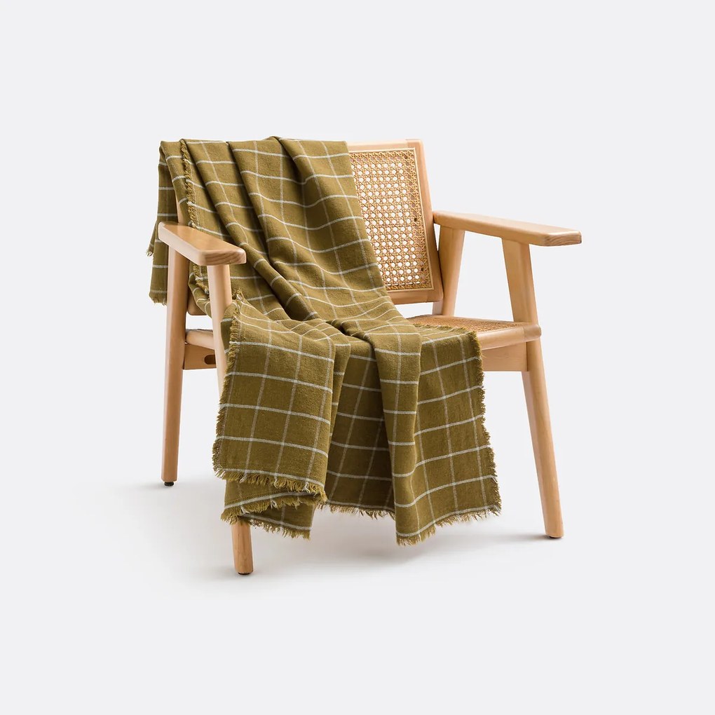 Plaid van geruit katoenlinnen, Lina