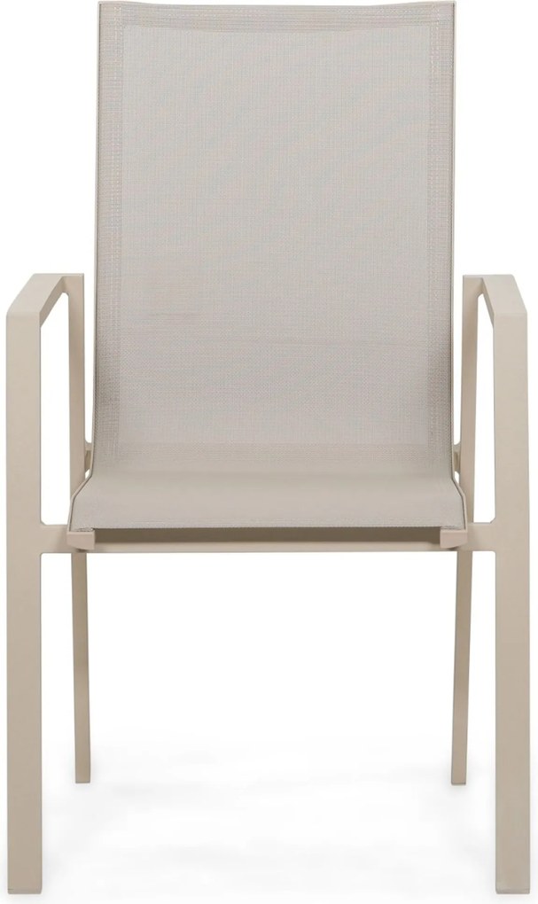 Tuinset 6 personen 220 cm Aluminium Zand/Beige Lifestyle Garden Furniture Ultimate/Belluno