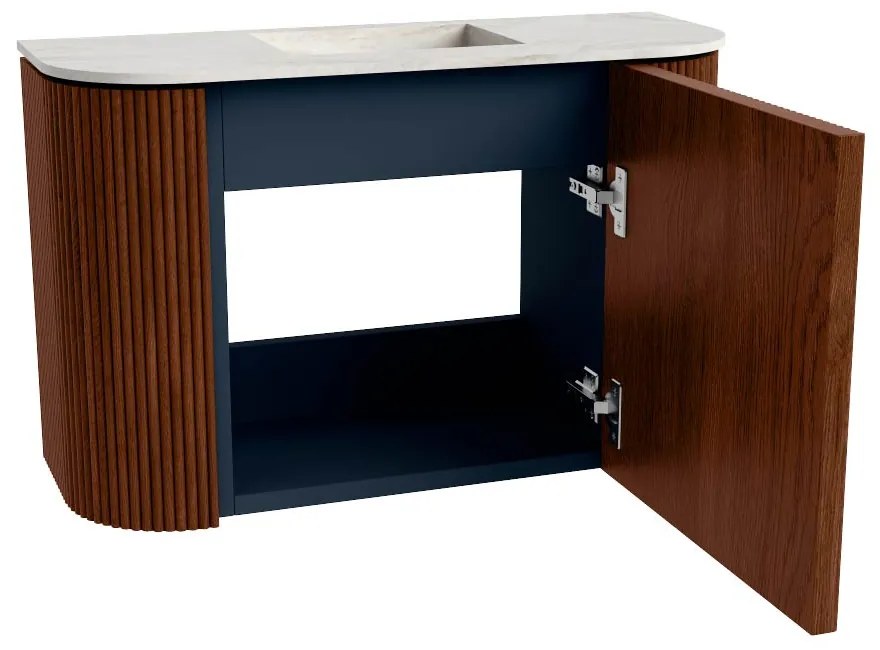 Mondiaz Joya DLux 65cm toiletmeubel ronding links/rechts ruby met wastafel faye midden zonder kraangat ostra